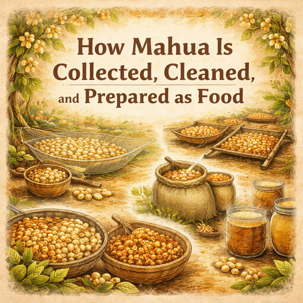 How Mahua Is Collected, Cleaned, and Prepared as Food: A Food-Grade Reference from Forests of India