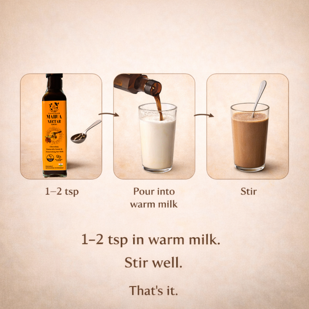 Mahua Nectar Cocoa : No Added Sugar Chocolaty Milk Mix