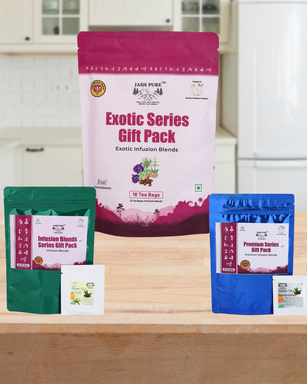Mahua Tea Gift Pack Combo – Exotic, Infusion, Premium Series (Free Buckwheat Mahua Cookies + Free Shipping)