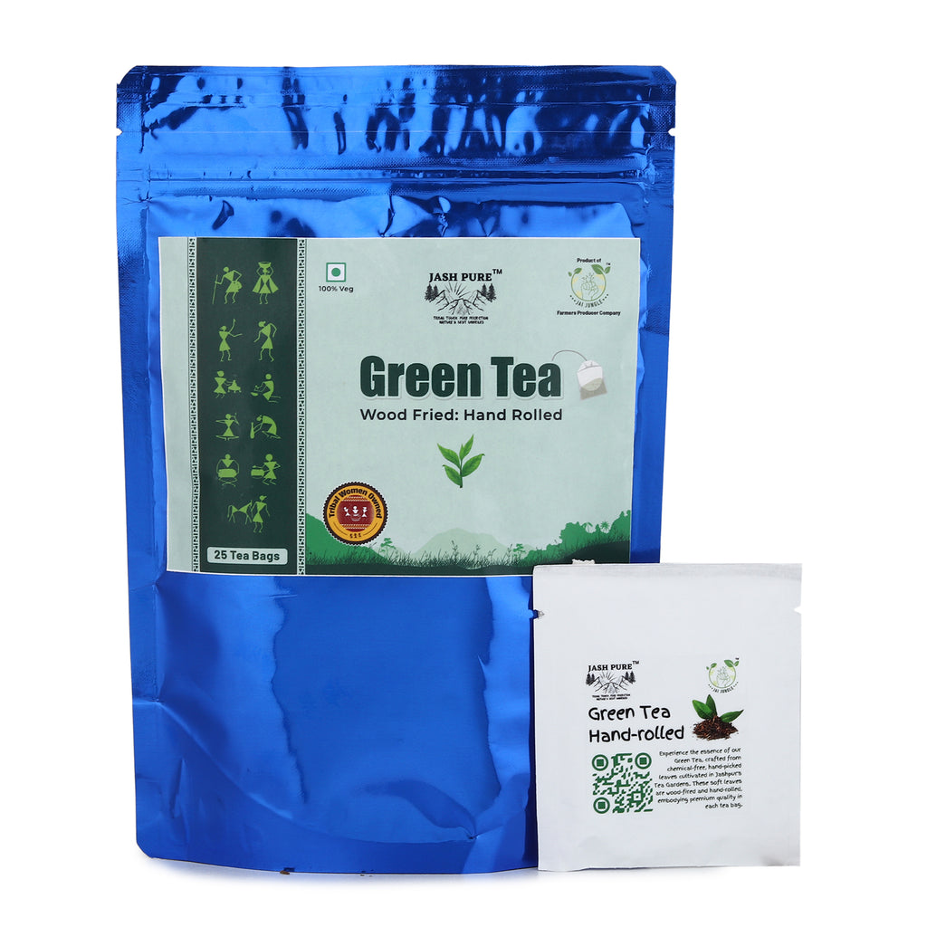 Green Tea Combo – Pure Green Tea, Tulsi, Turmeric, Lemongrass &amp; Mahua Blend (Free Ragi Mahua Makhana Laddu + Free Shipping)