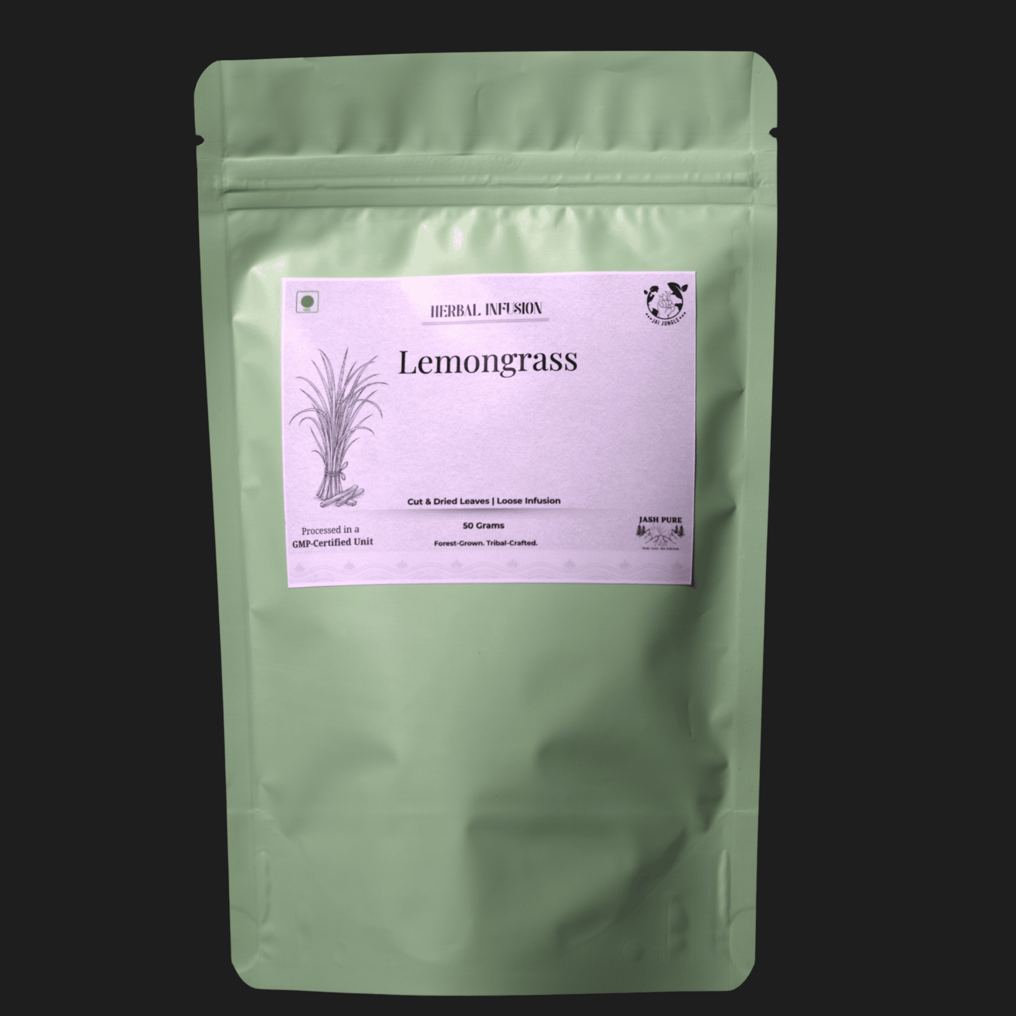Lemongrass Infusion – Shade-Dehydrated Herbal Infusion - 50 Grams