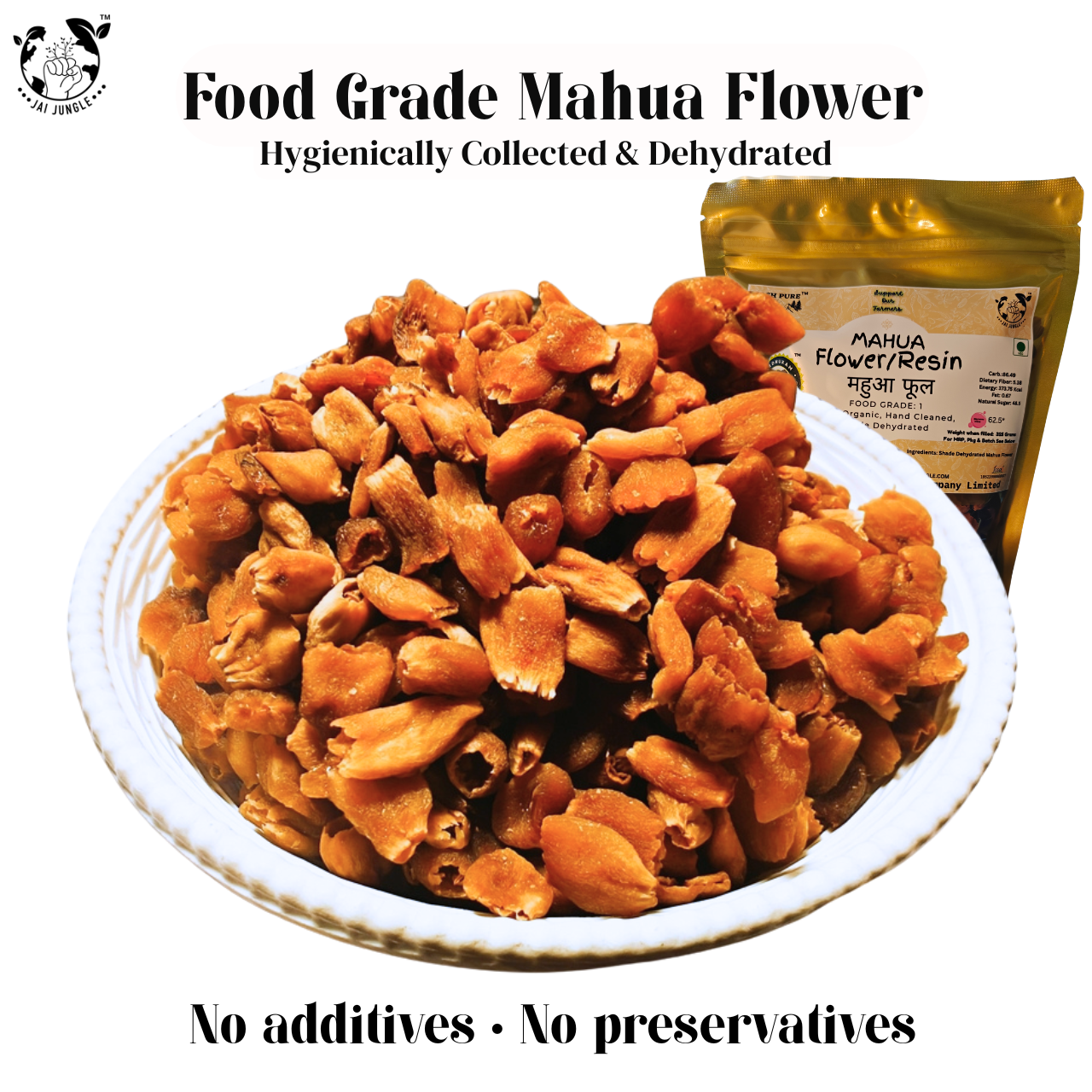 Food-Grade Mahua Flower (Stamen-Removed, Ready to Eat/Cook)
