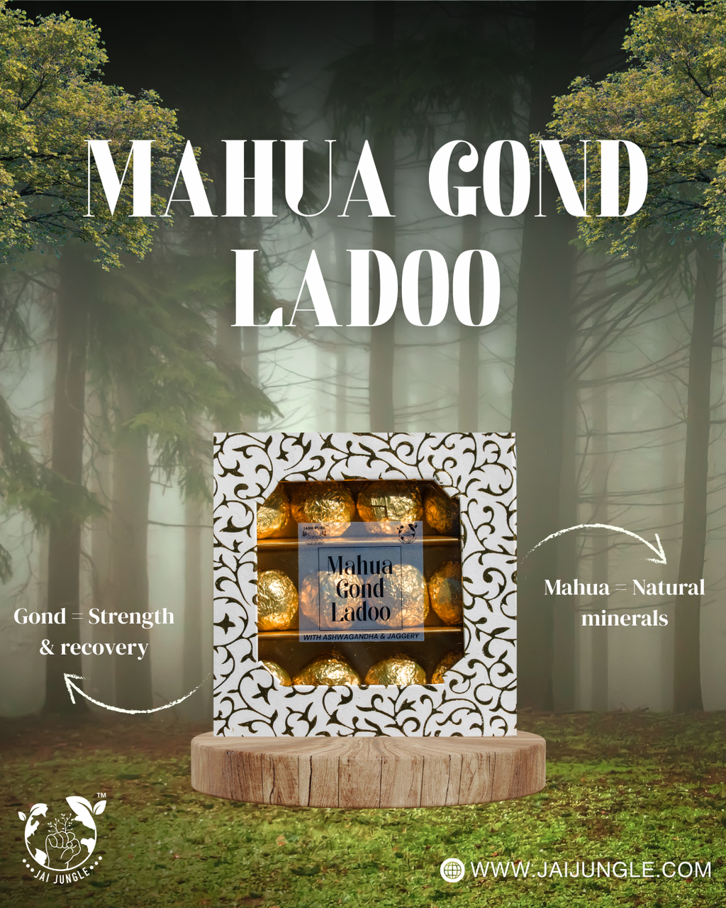 Superfood Ladoo Combo – Ragi Mahua Makhana + Mahua Gond Desi Ghee (Free Mahua Pachak 60g + Free Shipping)