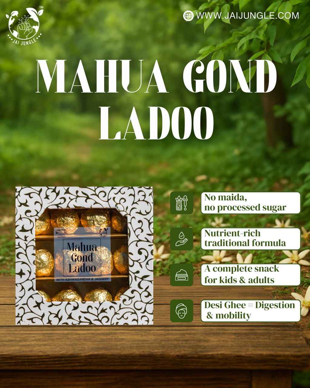 Superfood Combo - Mahua Gond Laddu + Mahua Energy Pachak – 200g (Free Pachak 60g + Free Shipping)