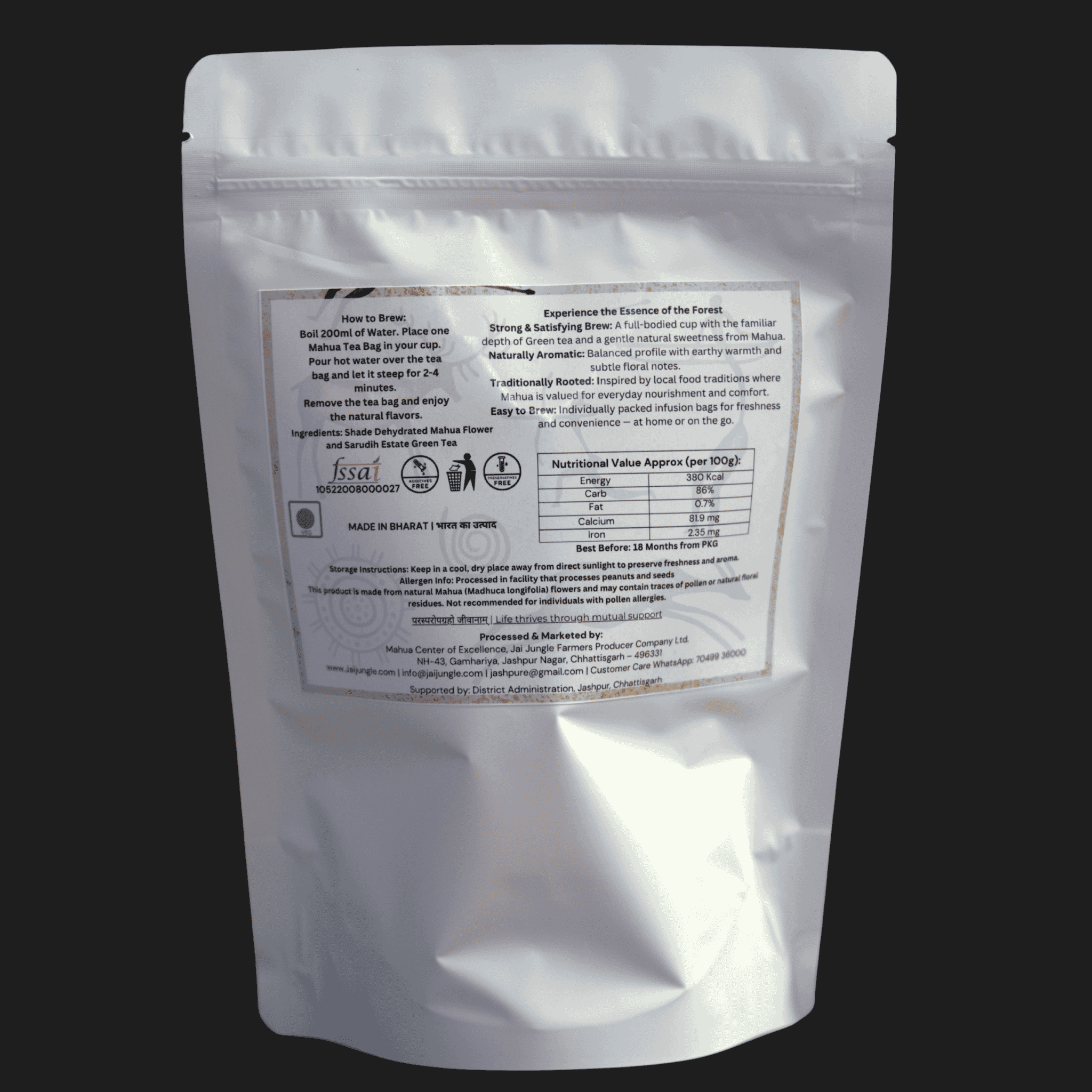 Mahua Green Tea • Green Tea with Mahua Flowers (20 Tea Bags)