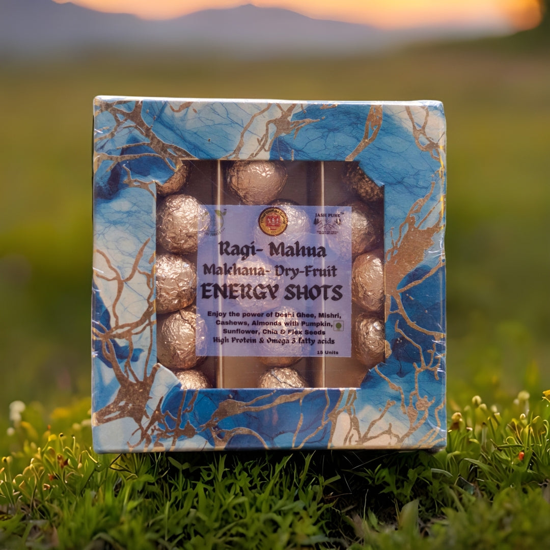 Ragi Mahua Makhana Ladoo – Superfood Energy Bites for Kids and Youth (Gluten-Free) - Gift Box