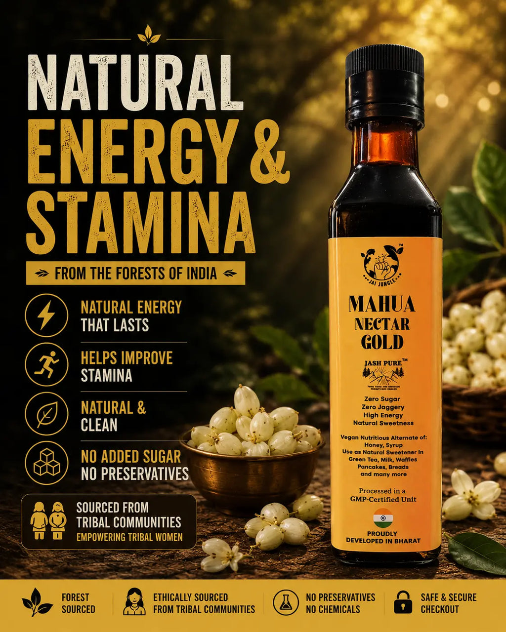 Mahua Nectar Gold • Premium Concentrated Forest Energy