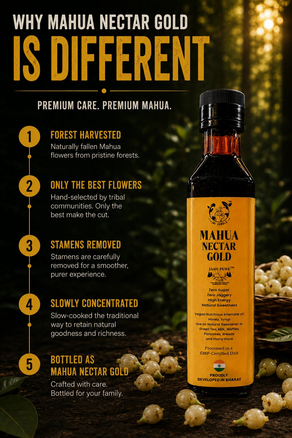 Mahua Nectar Gold • Premium Concentrated Forest Energy