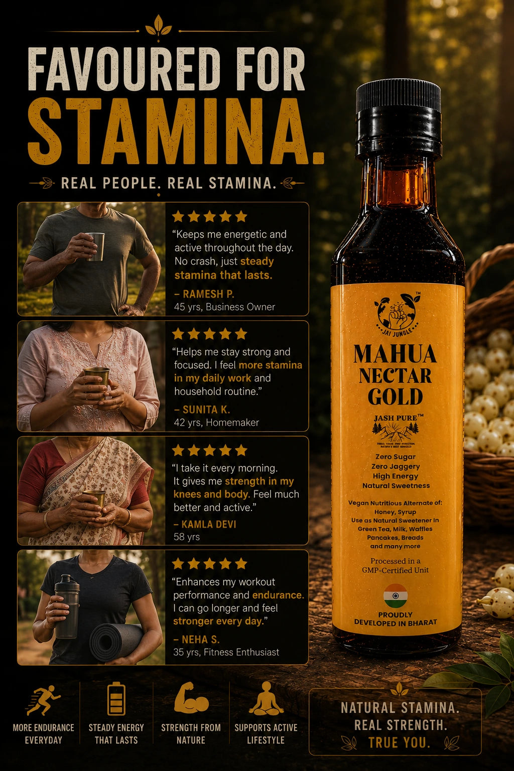 Mahua Nectar Gold • Premium Concentrated Forest Energy