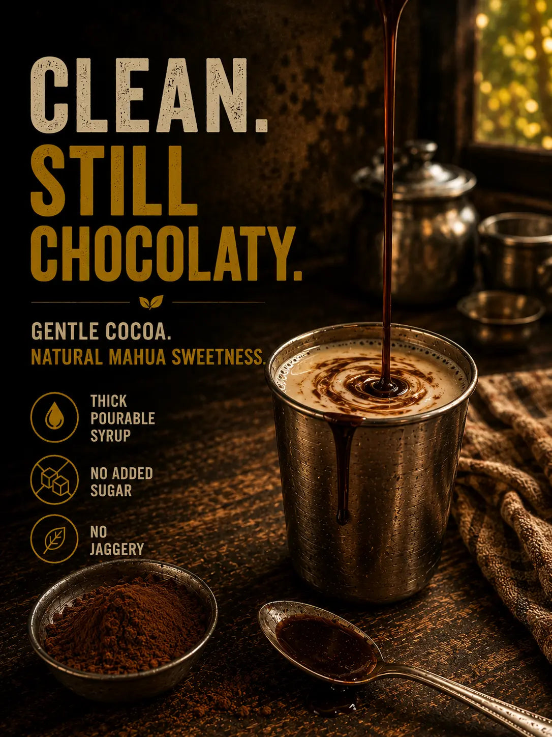 Mahua Nectar Cocoa : No Added Sugar Chocolaty Milk Mix