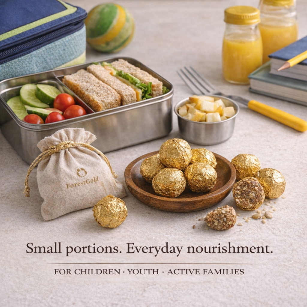 ForestGold Ragi Mahua Makhana Shots for children, youth and active families as everyday food portions