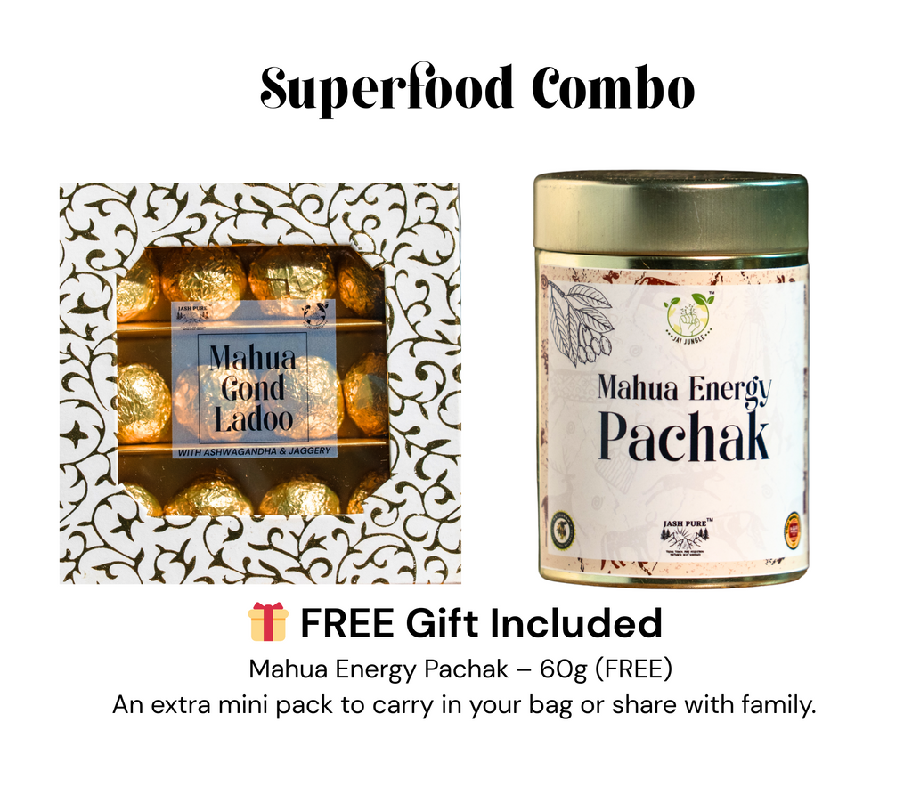 Superfood Combo - Mahua Gond Laddu + Mahua Energy Pachak – 200g (Free Pachak 60g + Free Shipping)