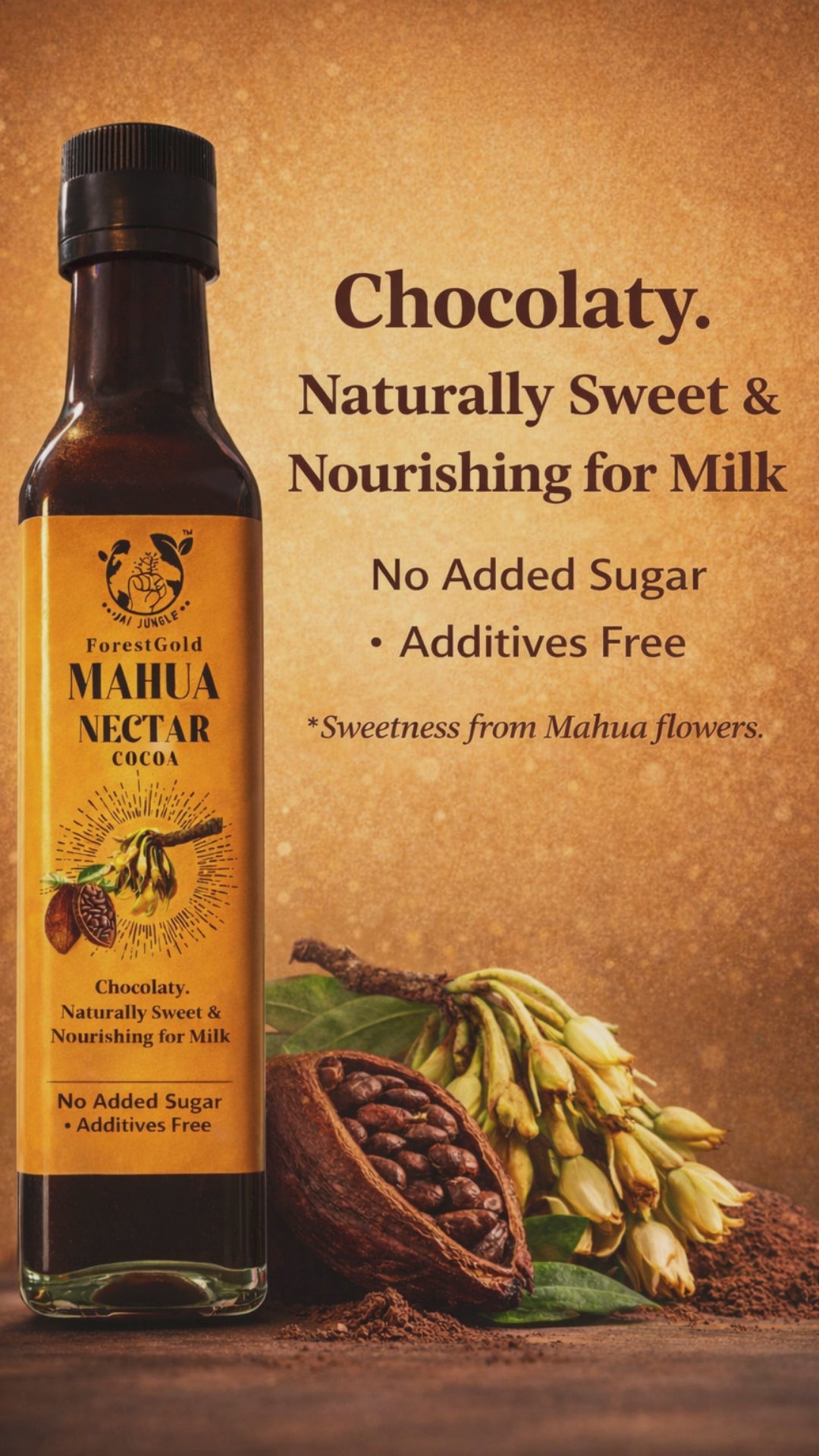 Mahua Nectar Cocoa : No Added Sugar Chocolaty Milk Mix