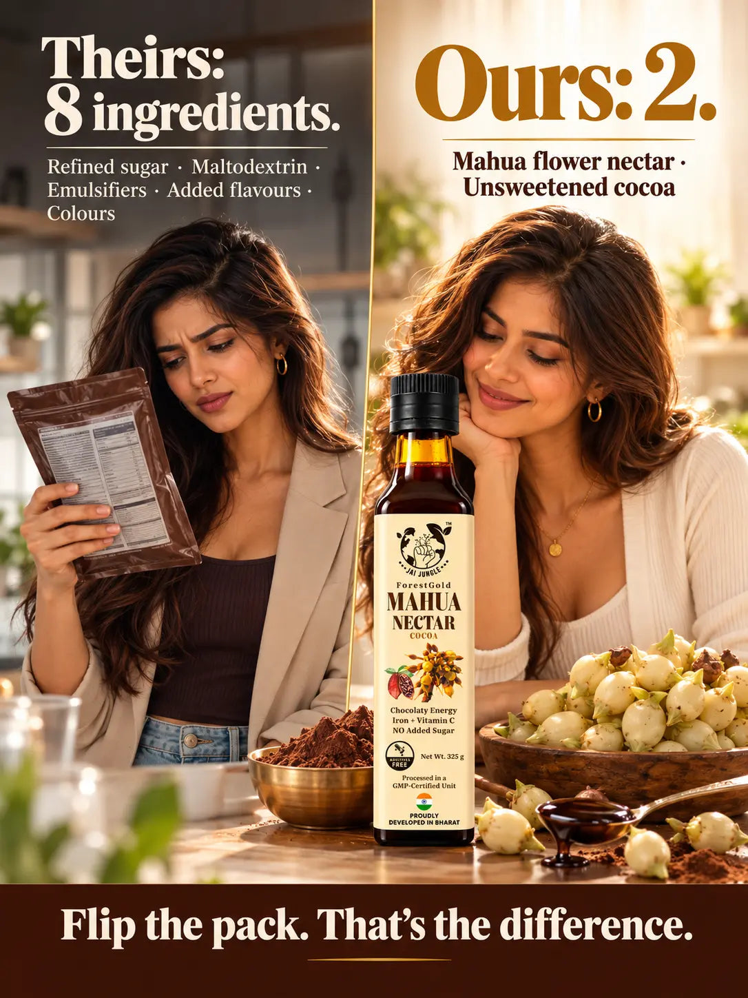 Mahua Nectar Cocoa • Iron-Rich Chocolate Milk Syrup
