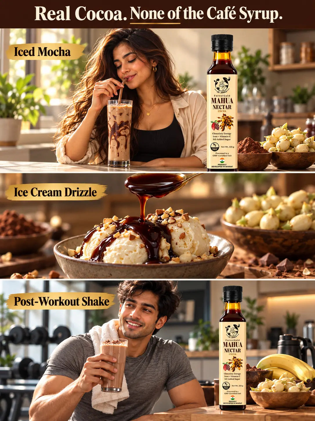 Mahua Nectar Cocoa • Iron-Rich Chocolate Milk Syrup