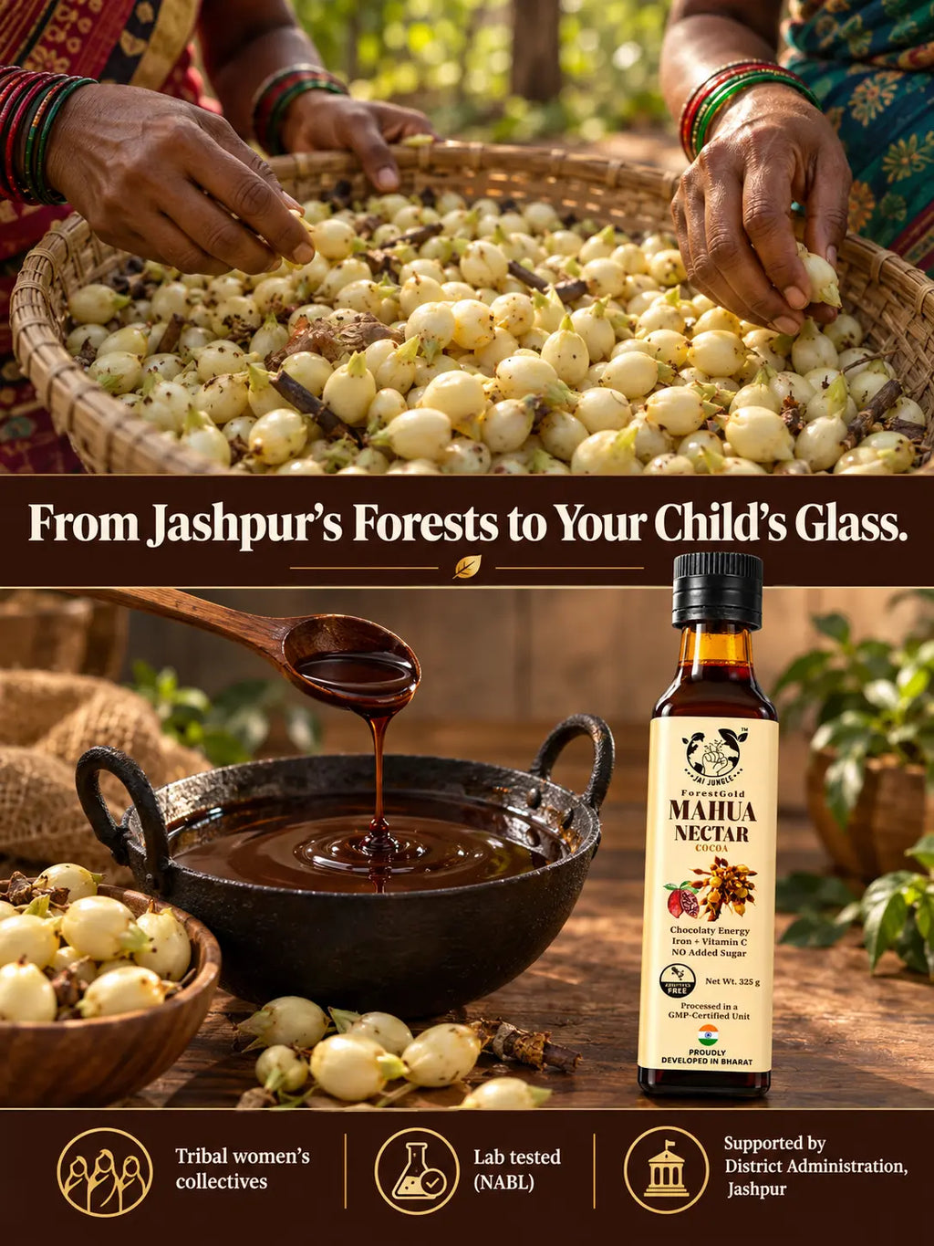 Mahua Nectar Cocoa • Iron-Rich Chocolate Milk Syrup