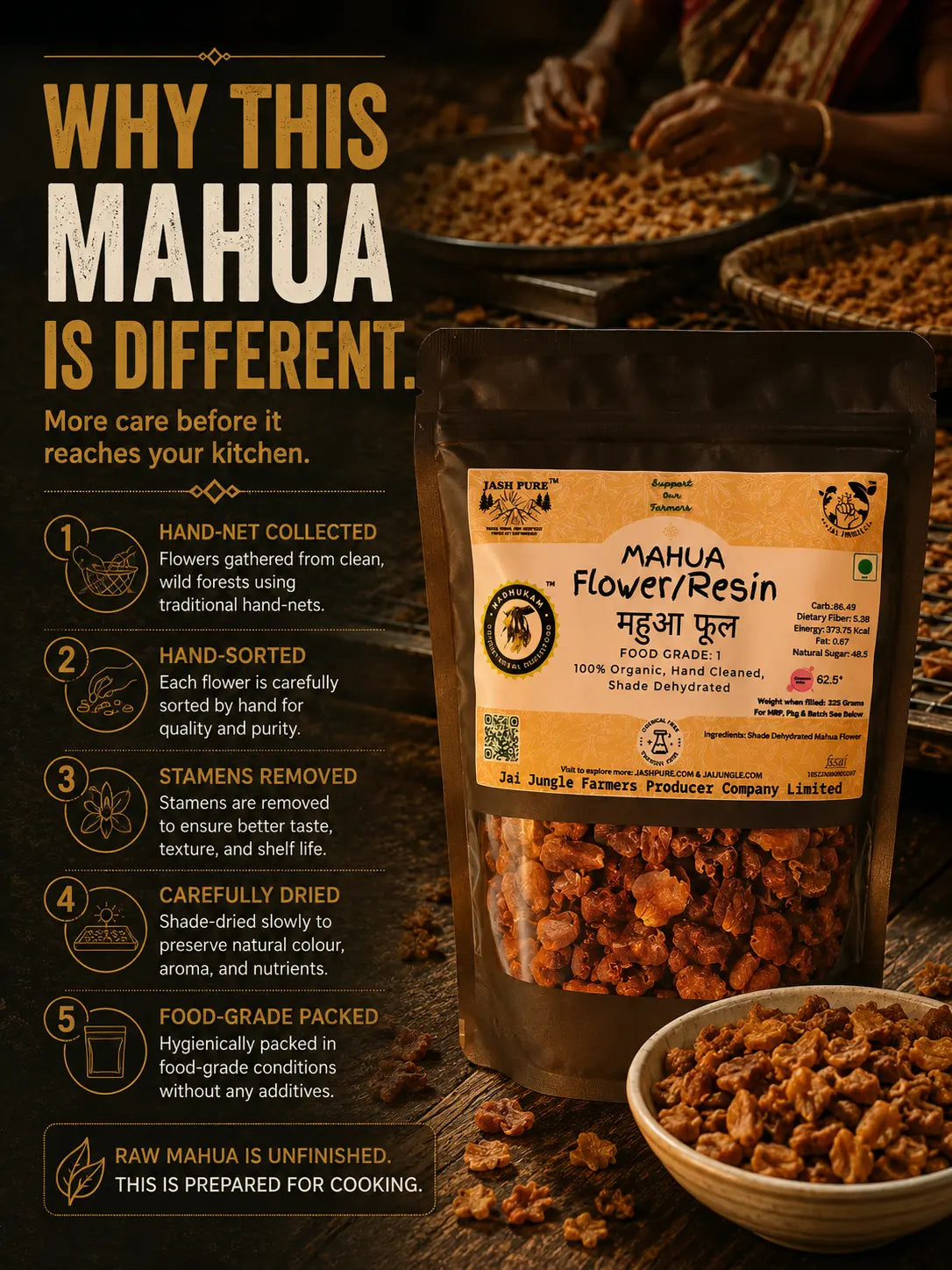 Mahua Flower — Food Grade Dehydrated
