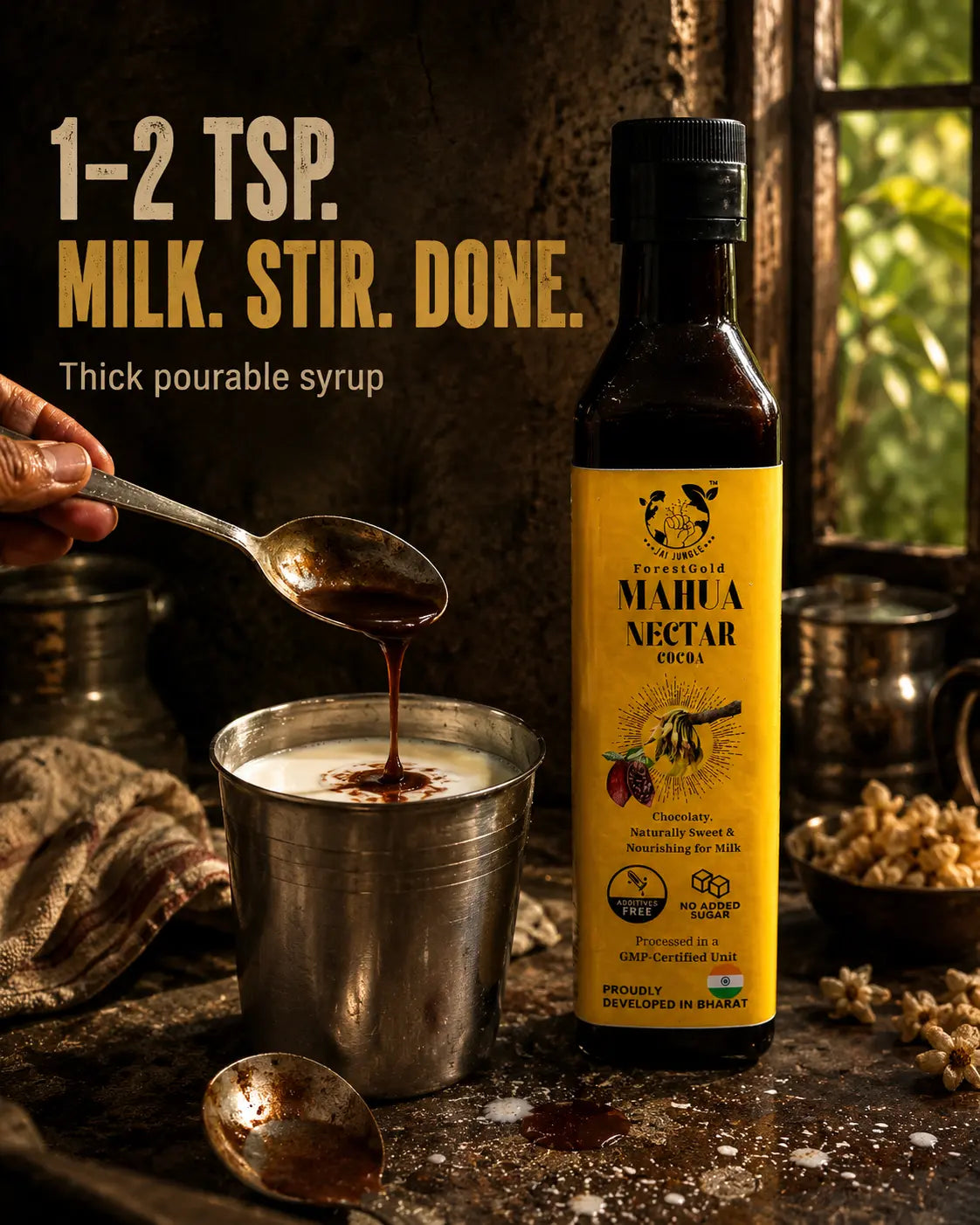 Mahua Nectar Cocoa : No Added Sugar Chocolaty Milk Mix