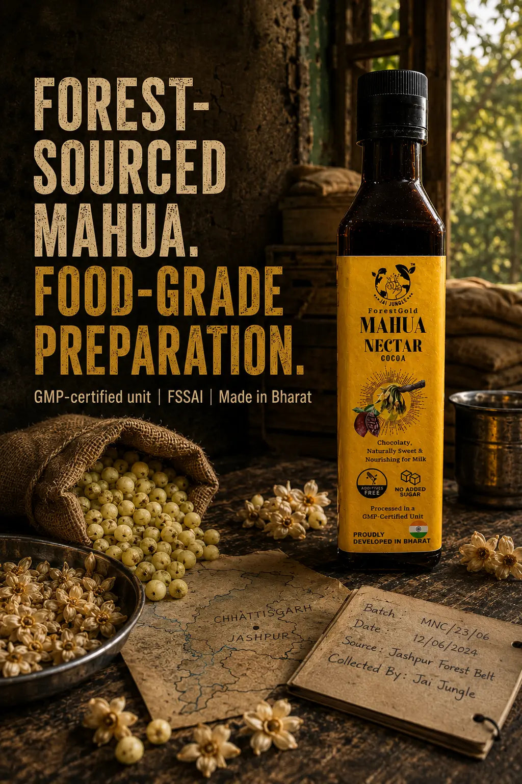 Mahua Nectar Cocoa : No Added Sugar Chocolaty Milk Mix