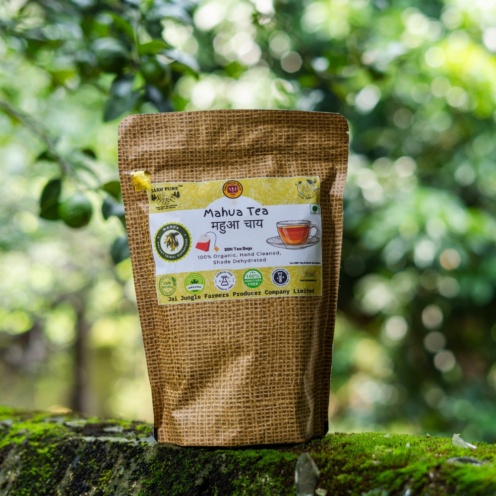 Mahua Tea made from wild forest flowers, organic herbal tea rich in antioxidants and traditional wellness benefits