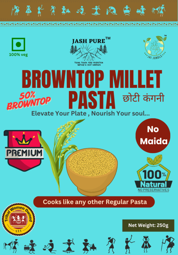 Browntop Millet Pasta 50% – Premium Healthy No Maida Pasta by Jai Jungle