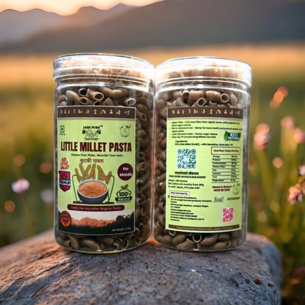 Little Millet Pasta 50% Premium – Front and Back Pack Jars by Jai Jungle