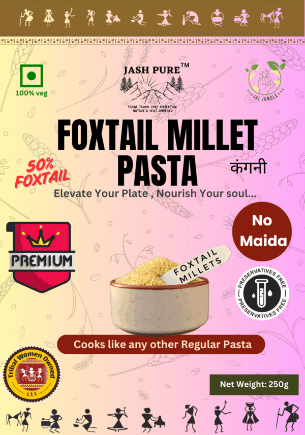 Foxtail Millet Pasta Premium 50% – No Maida, Preservative-Free, Healthy Pasta by Jashpure Jai Jungle