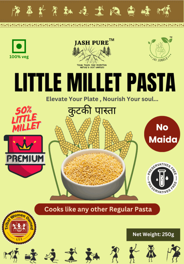 Little Millet Pasta 50% – Premium Healthy Kutki Pasta, No Maida by Jai Jungle