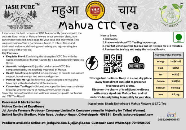 Mahua CTC Tea Bags – Sugar-Free Herbal Black Tea (20 Pack) - Image 3