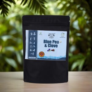 Blue Pea Clove Tea Bags – Jai Jungle Herbal Infusion Blend, Front Packaging