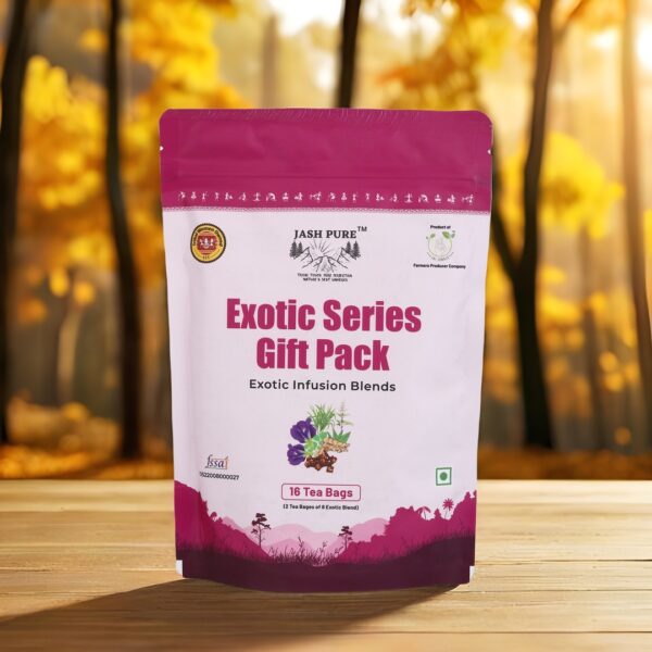 Exotic Series Gift Pack – Jai Jungle Herbal Infusion Blends, 16 Tea Bags