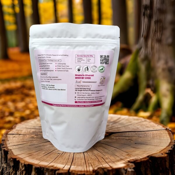 Back of Infusion Series Gift Pack – Jai Jungle Assorted Herbal & Green Tea Blends