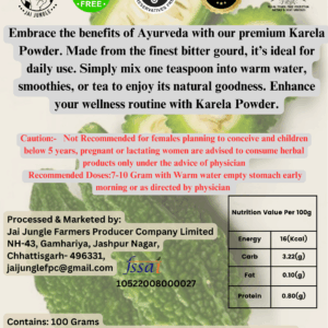 Jai Jungle Karela Powder 250g – herbal bitter gourd powder from Jashpur farms