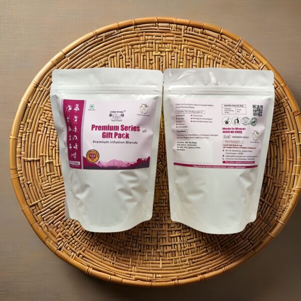 Premium Series Gift Pack Tea Bags – Jai Jungle, Front & Back Packaging